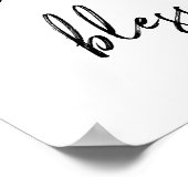 Grateful Thankful Blessed | Handgeschreven script Poster (Hoek)