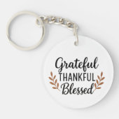 Grateful, Thankful, Blessed Keychain (Voorkant)