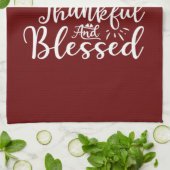 Grateful Thankful Blessed Kitchen Towel Theedoek (Gevouwen)