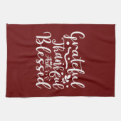 Grateful Thankful Blessed Kitchen Towel Theedoek (Horizontaal)