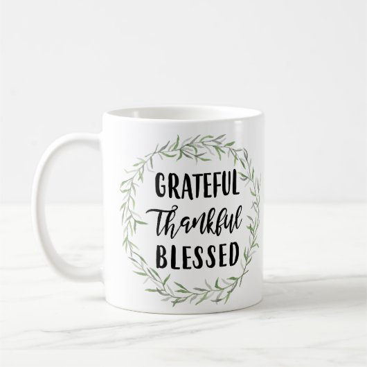 Grateful, Thankful, Blessed Koffiemok (Links)