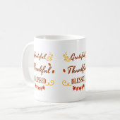 Grateful Thankful Blessed Koffiemok (Voorkant links)