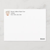 Grateful Thankful Blessed Modern Marble Feather Briefkaart (Achterkant)