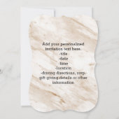 Grateful Thankful Blessed Modern Marble Feather Kaart (Achterkant)