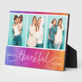 Grateful Thankful Blessed Moderne Drie Foto Fotoplaat (Zijkant)
