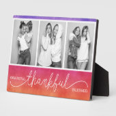 Grateful Thankful Blessed Moderne Drie Foto Fotoplaat (Zijkant)