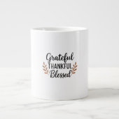 Grateful, Thankful, Blessed Mug Grote Koffiekop (Voorkant)