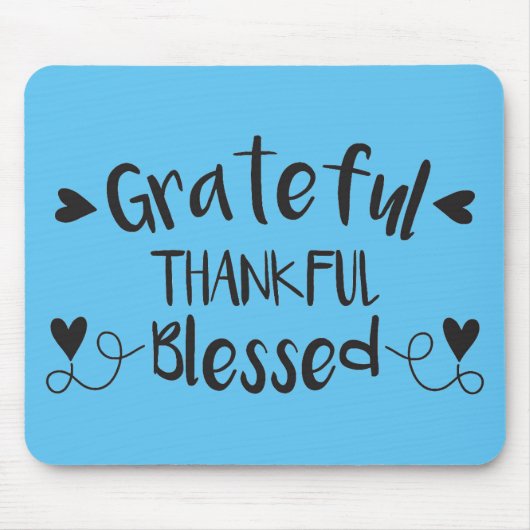 Grateful Thankful Blessed Muismat (Voorkant)