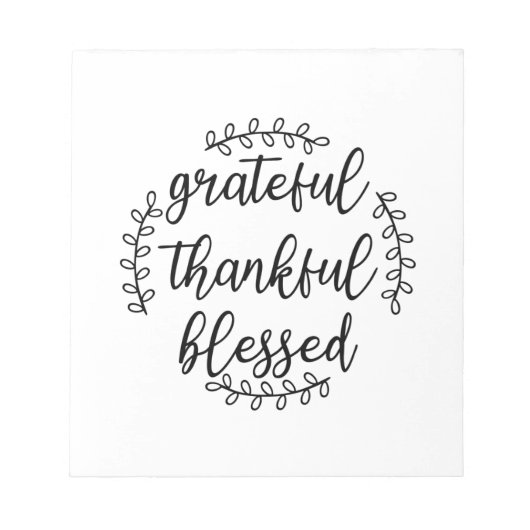 Grateful Thankful Blessed Notitieblok (Voorkant)