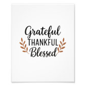 Grateful, Thankful, Blessed Poster (Voorkant)