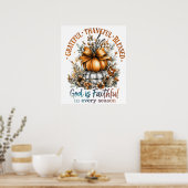 Grateful Thankful Blessed Poster (Keuken)
