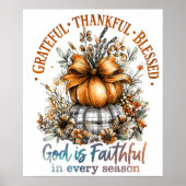 Grateful Thankful Blessed Poster (Voorkant)