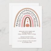 Grateful Thankful Blessed Pumpkin Thanksgiving Kaart (Voorkant / Achterkant)