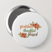 Grateful, Thankful, Blessed Ronde Button 4,0 Cm (Voorkant /achterkant)