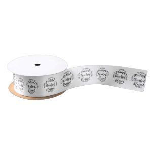 Grateful Thankful Blessed Satin Ribbon Satijnen Lint