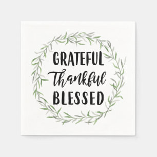 Grateful, Thankful, Blessed Servetten