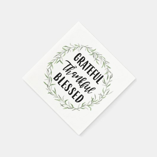 Grateful, Thankful, Blessed Servetten (Hoek)