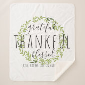 Grateful, Thankful, Blessed Sherpa Blanket Deken (Voorkant)