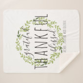 Grateful, Thankful, Blessed Sherpa Blanket Deken (Voorkant (horizontaal))