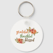 Grateful, Thankful, Blessed Sleutelhanger (Voorkant)