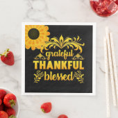 Grateful, Thankful, Blessed Sunflower Servet (Insitu)