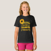 Grateful, Thankful, Blessed Sunflower T-shirt (Voorkant volledig)
