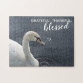 Grateful Thankful Blessed Swan Jigzaag Puzzle Legpuzzel (Horizontaal)