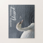 Grateful Thankful Blessed Swan Jigzaag Puzzle Legpuzzel (Verticaal)