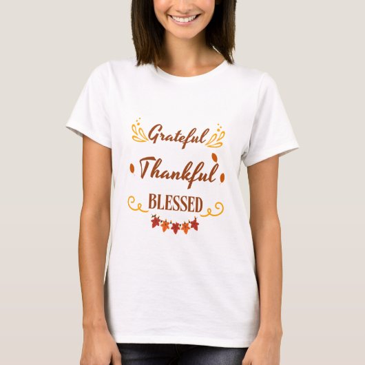 Grateful Thankful Blessed T-shirt (Voorkant)