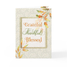 Grateful Thankful Blessed Thanksgiving