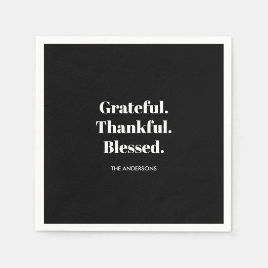 Grateful Thankful Blessed Thanksgiving Servet (Voorkant)