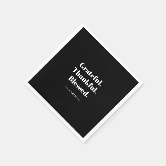 Grateful Thankful Blessed Thanksgiving Servet (Hoek)