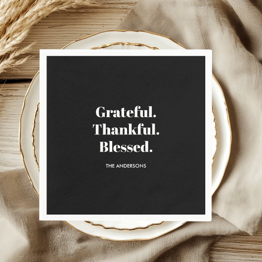 Grateful Thankful Blessed Thanksgiving Servet