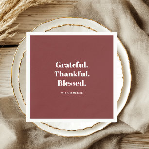 Grateful Thankful Blessed Thanksgiving Servet