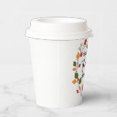 Grateful Thankful Blessed Thanksgiving verlaat Her Papieren Bekers (Rechts)