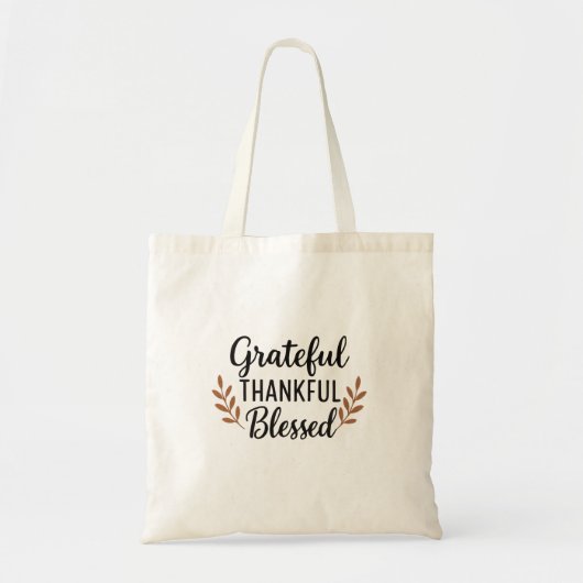 Grateful, Thankful, Blessed Tote Tote Bag (Voorkant)