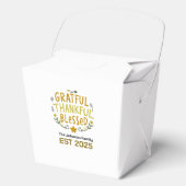 Grateful, Thankful, Blessed Typography Family name Bedankdoosjes (Voorkant)