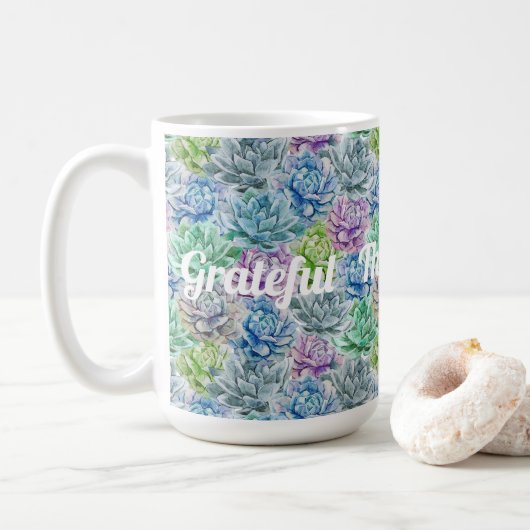Grateful - Thankful - Gezegend Koffiemok (Met donut)