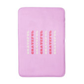Grateful, Thankful, Gratitude Quote, Pink, Holiday Badmat (Voorkant Verticaal)