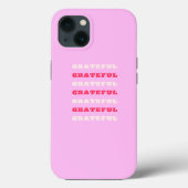 Grateful, Thankful, Gratitude Quote, Pink, Holiday Case-Mate iPhone Case (Achterkant)