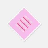 Grateful, Thankful, Gratitude Quote, Pink, Holiday Servet (Hoek)