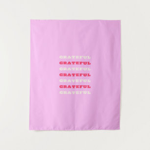 Grateful, Thankful, Gratitude Quote, Pink, Holiday Wandkleed