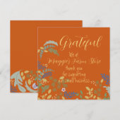 Grateful Thanksgiving Business Holiday Kaart (Voorkant / Achterkant)