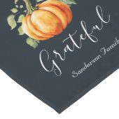Grateful Thanksgiving pompoen gepersonaliseerd Korte Tafelloper (Hoek)