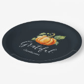 Grateful Thanksgiving pompoen gepersonaliseerd Papieren Bordje (Gekanteld)