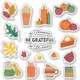 Grateful Thanksgiving Pompoen Spice Sticker Pack