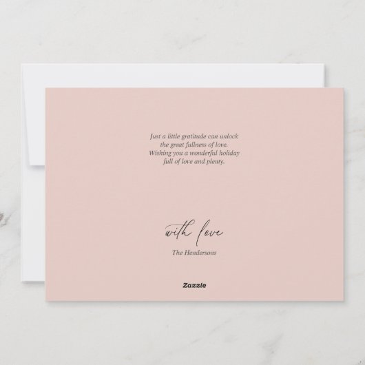 Grateful Thanksgiving voor handschriftenfoto's Feestdagenkaart (Achterkant)