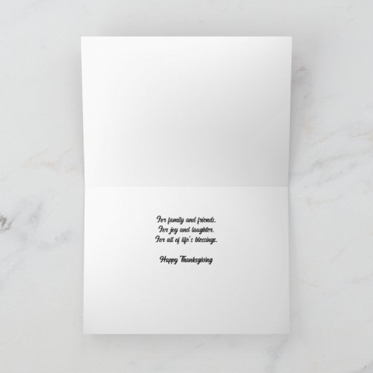 Grateful Thanksgiving Waterverf Leaves Feestdagen Kaart (Binnen)