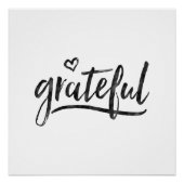 Grateful Typography Minimalistic Perfect Poster (Voorkant)