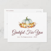 Grateful voor u | THANKSGIVING Feestdagenkaart (Voorkant / Achterkant)